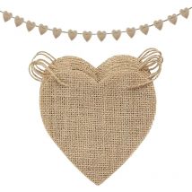 15 Pièces Bannière Banderole de Toile de Jute, Drapeaux Bannière Vintage, Décoration d'anniversaire Drapeau, pour Mariage Fête Baptême Décoration
