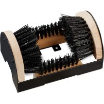 Shining House - 1PCS Shoe Brush, All-Around, Boot Scraper, for Outdoor, Sturdy Bristles, Floor Mounting, Black/Nature
