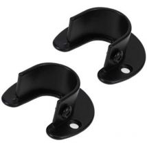 2 pièces support de tringle à vêtements mural, support de tringle à rideau, douille de tringle à rideau de douche pour tringle à vêtements de 1,26