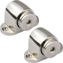Shining House - 2er-Set magnetischer Türstopper-Keil aus Edelstahl, magnetischer Türschnäpper, Türstopper, Türstopper mit montierten Schrauben, kein