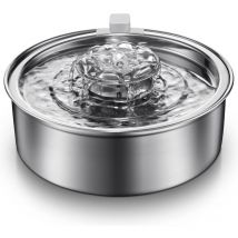 Shining House - 2L Cat Water Fountain, Stainless Steel Cat Water Fountain Drinker