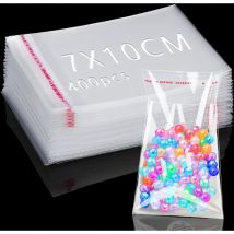 400 Pièces Sac Plastique Transparent 10x7cm Sachet Cellophane Sacs Auto-adhésifs Plastique opp Sachet Biscuit Sachet Emballage Transparent Petits Sac