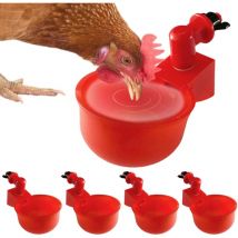 5 pièces Gobelets à Eau pour Poulet, Gobelets pour Abreuvoirs pour Volaille, Mangeoire à Eau pour Poulet, Abreuvoir Automatique pour Poulet,