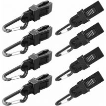 Shining House - 8x Tent Tarp Clip (8.53cm) Heavy Duty Tent Clip for Camping Heavy Duty Locking Clip, Black Tent Clamp Tarp Fasteners for Awning Tent