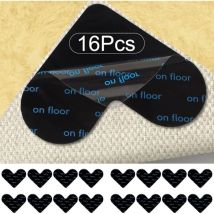 Anti Derapant Tapis 16 Pcs, Anti Glisse Tapis, Rug Grippers, Réutilisable et Lavable Tapis Antidérapant, Antidérapant Tapis pour Cuisine/Salle de