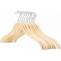 Cintres en bois avec barre pour pantalon cintre pour vêtements Penderie en bois Set, 10pcs ,42cm - Shining House