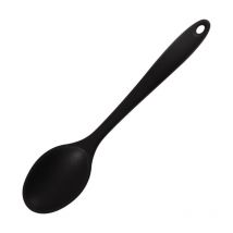 Cuillère de cuisine en silicone 2 pièces, cuillère à manche en silicone de 27,5 cm de long cuillère de cuisine antiadhésive pour remuer, remuer et