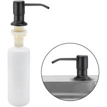 Distributeur de savon pour évier de cuisine, distributeur de détergent intégré en acier inoxydable de cuisine 350ML, distributeur de savon