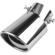 Extrémités Tuyau D'échappement De Voiture, Embout Tuyau De Sortie Pot D'échappement 38-53mm Universel, Tuyau En Acier Inoxydable Chrome, Tuyau De