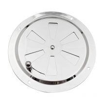 Grille de ventilation ronde en acier inoxydable, 125 mm, grilles d'aération réglables, entrée et sortie d'air pour sèche-linge, argent - Shining House