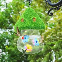 Shining House - Kolibri-Wasserspender, hängender Kolibri-Wasserspender für den Außenbereich – niedlicher Vogelfutterspender in Pilzform – Geschenk
