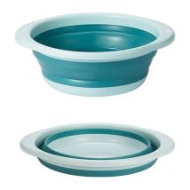 SHINING HOUSE Lavabo retráctil, lavabo plegable, cuenco multifuncional redondo mediano plegable, cuenco plegable portátil que ahorra espacio para