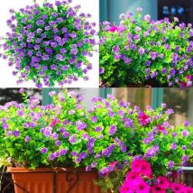 Lot de 15 bouquets de fleurs artificielles pour extérieur - résistantes aux uv - Shining House