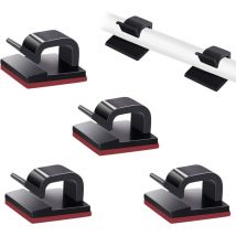 Lot de 50 clips de gestion de câbles auto-adhésifs pour TV,ordinateur portable, bureau, maison - Shining House