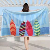 Shining House - Microfiber Beach Towel Anti Sand, Lightweight, Sandproof and Quick Drying Beach Blanket - Large Picnic Blanket, 150x70cm