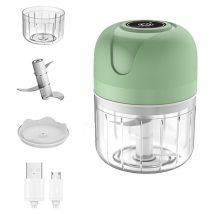 Mini hachoir à ail électrique, robot culinaire portable sans fil, mixeur 250 ml, mini hachoir à ail pour ail, légumes, fruits, oignons, viandes,