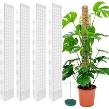 Shining House - Monstera Stake,24 Inch 4-Pack Sphagnum Moss Stake,with Velcro and Nails Indoor Plant Stake,Monstera,Plant Stake for Monstera Climbing