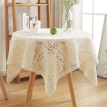 SHINING HOUSE Nappes vintage carrées en dentelle au crochet pour décoration de table de mariage, maison et fête