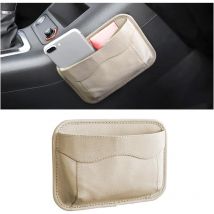 Organiseur Latéral pour Siège de Voiture, Mini Organiseur en Cuir, Pochette Latérale de Rangement pour Auto, pour Organiser Documents, Dossiers,