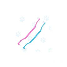 Paquet de 2 brosses à dents réversibles pour chat, brosse à micro-tête pour nettoyage des dents de chaton, soins dentaires pour chaton avec poignée