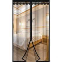 Porte Moustiquaire Magnétique, 80x200cm Porte de Balcon Magnétique Sans Perçage Rideau Anti-Mouches, Rideau Transparent Insecte, Porte Moustiquaire,