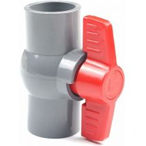 Shining House - PVC-Kugelhahn, Kunststoffkugelhahn -φ40mm,DN32,grau