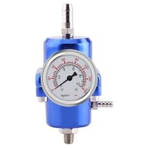 Régulateur de Pression de Carburant, Régulateur de Pression d'Essence Kit de Flexibles Manométriques Jauge Réglable (Blue) - Shining House