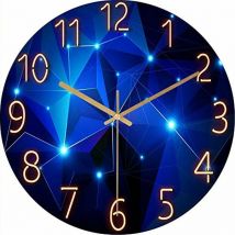 Shining House - Reloj de pared de cuarzo silencioso moderno de 30 cm que funciona con pilas para dormitorio, hogar, cocina, habitación, oficina,