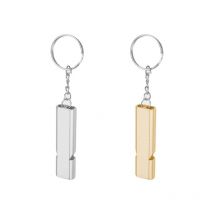 Sifflet, 2 Pcs Sifflet de Survie, Sifflet d'urgence, Double Tubes Métal Sifflet Secours, pour L'école Gym, Camping en Plein Air, Randonnée, Chasse,