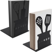 SHINING HOUSE Stück hohle L-förmige Buchstützen, 15 x 10 x 10 cm, Metall, kreativer Stil, Buchstützen für Küche, Büro, Schule