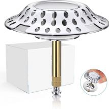 Shining House - Stück Universal-Badewannenstopper, 72 mm Edelstahl-Badewannenstopper, höhenverstellbar, für alle kommerziellen Badewannen,