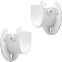 Support Tringle Penderie Fixation Tringle Rideau, Support Tringle Rideaux en Forme de u, Supports pour Tringles à Rideaux Porte Tringle Rideau, Blanc