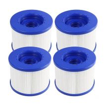 SHINING HOUSE Swimming Pool Filter 4 Pack Replacement,Cartouche Filtre à Vis Gonflabl De Vis 104mm,pour Clever Spa + Aquaparx + Aqua Spa + Costway +