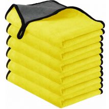 Shining House - Tuch, Mikrofaser und Wischtuch – Mikrofaser-Reinigung, 30 x 40 cm, 6 Stück, extra dicke, superabsorbierende