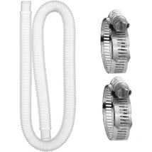 Tuyau De Rechange De Piscine, Pctuyau De Piscine, Tuyau pour Piscines Hors Sol, Tuyau de Remplacement de Pompe de Filtration de Piscine avec 2