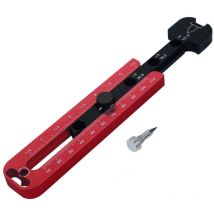 Shining House - Woodworking Drawing Ruler, Circle Drawing Compass Ruler - Scribing Arc Ruler with Adjustable Metric/Inch Scale, Marking Gauge