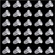 200 Pièces de bouchons d'oreille en silicone transparent, bouchons de boucle d'oreille, boucles de sécurité pour boucle d'oreille (taille 4 4 mm)(200