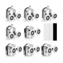 SHINING HOUSE8 roulettes pour porte de douche coulissante – Roulettes pour porte de douche coulissante en alliage de zinc de 23 mm de diamètre –