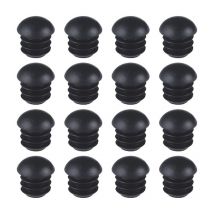 SHINING HOUSECapuchons ronds en plastique (16 mm), 16 pièces d'embouts de tube de chaise ronds, inserts d'embouts ronds en dôme nervuré pour pieds de