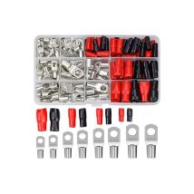 Kit de bornes à sertir 120 pièces Bornes électriques automobiles avec bornes de batterie à sertir Connecteur sc Ports profilés et manchons isolants