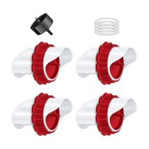 Mangeoires à poulet-mangeoires automatiques à poulet 4 pièces, Kit de gravité pour mangeoire à volaille bricolage pour seaux, seaux et bacs - Shining