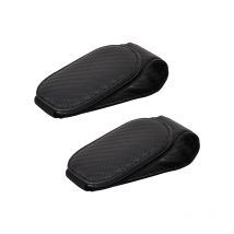 Montures de lunettes de voiture 2 pièces, montures de lunettes en cuir pour pare-soleil de voiture montures de lunettes noires universelles pour
