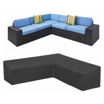 Shining House - Housse Canapé d'angle Jardin Imperméable 210D Oxford Anti-Poussière Housse pour Meubles de Jardin Forme en l Couverture canapé de