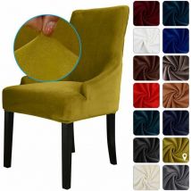 Housse De Chaise Housse De Chaise En Velours Housse De Protection Pour Chaise De Salle a Manger Douce Lavable Amovible, Vert - Vert