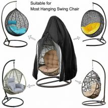 Shining House - Housse de Fauteuil Suspendue Housse de Protection pour Oeufs Chaise Imperméable Suspendue Housse de Chaise de Jardin Oeuf--Noir avec