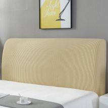 Housse de tête de lit extensible, petite housse de tête de lit carrée en jacquard, housse de tête de lit anti-poussière pour chambre à coucher (sable)
