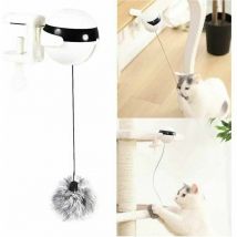 Jouet interactif pour chats, jouet pour chat Yo-Yo avec balle de levage automatique, jouet rotatif électrique pour chats, jouet pour chat amusant