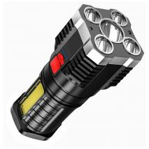 Lampe Torche led Ultra Puissante, Torche Lampe de Poche led, Lampe de Poche Rechargeable, Ajustable Zoomable Torche pour Camping Randonnée
