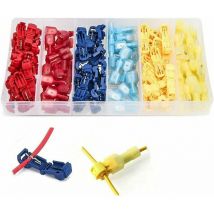 Lot de 120 connecteurs de câble T-Tap auto-isolants électriques à dégagement rapide avec mallette de rangement