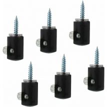 Shining House - Lot de 6 crochets d'éclairage pour lustre, crochet pour lustre, plafonnier, câble (Noir),